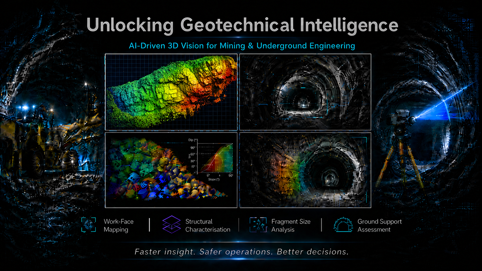 AI-driven 3D vision for geotechnical applications